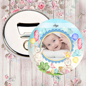Paskalya Tavşanı Temalı Resimli Magnet Açacak