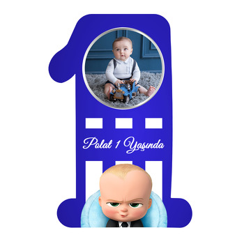 Patron Bebek Film Şeridi Temalı Silver Çerçeveli Doğum Günü Magnet