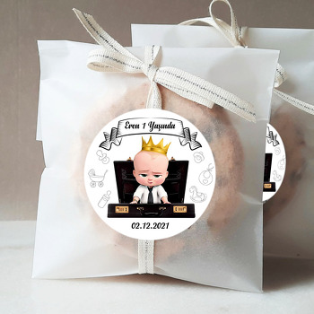 Patron Bebek Gold Taç Temalı Sticker