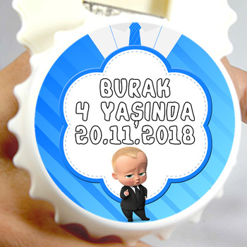 Patron Bebek Temalı Kapak Şekilli Magnet Açacak