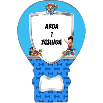 Paw Patrol Mavi Temalı Balon Magnet Açacak