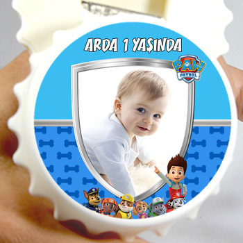 Paw Patrol Mavi Temalı Resimli Kapak Şekilli Magnet Açacak