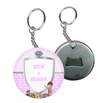 Paw Patrol Pembe Temalı Arkası Açacak Anahtarlık