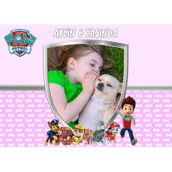 Paw Patrol Pembe Temalı Doğum Günü Amerikan Servis