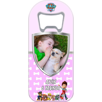 Paw Patrol Pembe Temalı Uzun Resimli Magnet Açacak