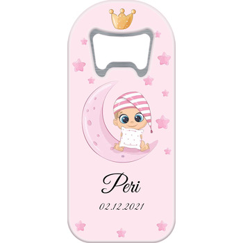 Pembe Ay ile Bebek Temalı Uzun Magnet Açacak