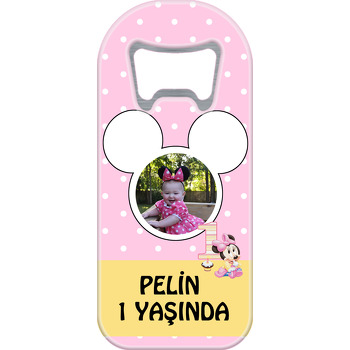 Pembe Baby Mickey Temalı  Oval Açacak