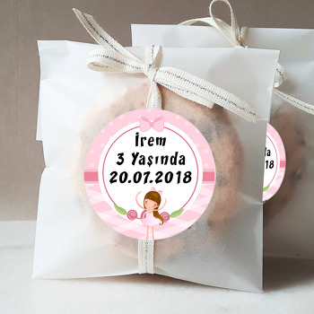 Pembe Balerin Temalı Sticker