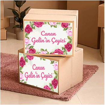Pembe Bordo Gül Tam Tur Çerçeve Temalı Sticker