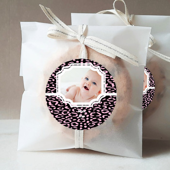 Pembe Desen Temalı Sticker