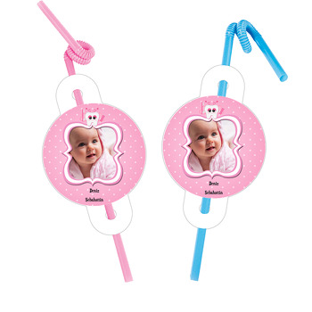 Pembe Diş Fıçası Temalı Diş Buğdayı Pipet ve Kartı