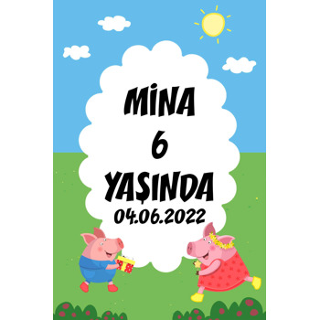 Pembe Domuzcuk Temalı Afiş