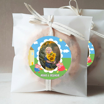 Pembe Domuzcuk Temalı Sticker