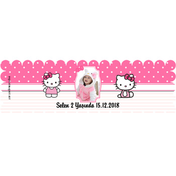Pembe Dore Hello Kity Temalı Peçete Sargısı