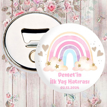 Pembe Gökkuşağı ile Yıldızlar Temalı Magnet Açacak