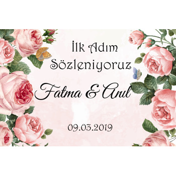  Pembe Güller Temalı Afiş