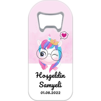 Pembe Kalp Baloncuklu Unicron Temalı Uzun Magnet Açacak