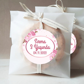 Pembe Karanfil Temalı Sticker