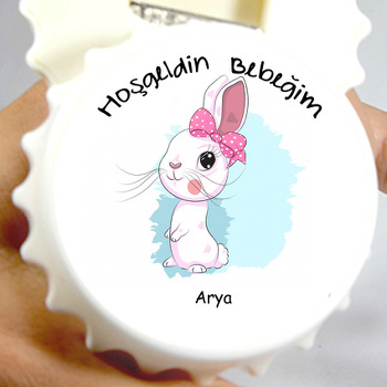 Pembe Kurdeleli Tavşan Temalı Kapak Açacak