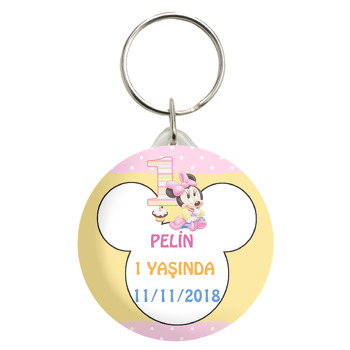Pembe Mickey  Temalı Anahtarlık