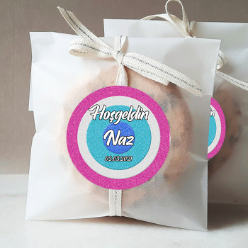 Pembe Nazar Boncuğu Temalı Sticker