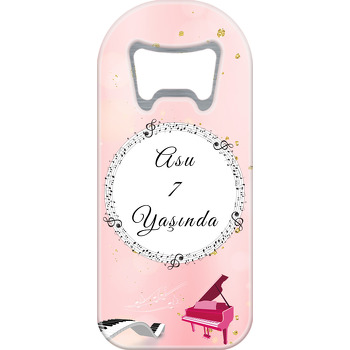 Pembe Piyano Temalı Uzun Magnet Açacak
