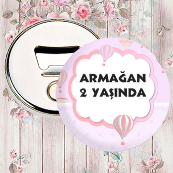 Pembe Soft Uçan Balonlar Temalı Magnet Açacak