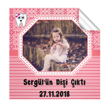 Pembe Toka Diş Buğdayı  Kare Etiket