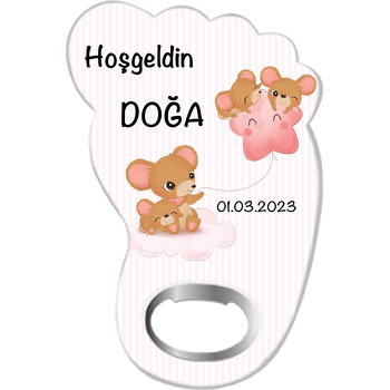 Pembe Yıldız ile Fareler Temalı Ayak İzi Magnet Açacak