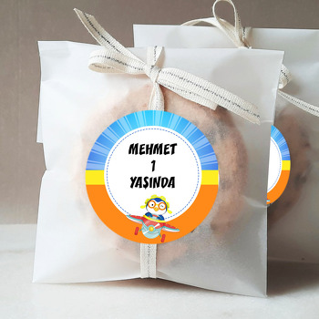 Penguen ile Planör Temalı Parti Sticker