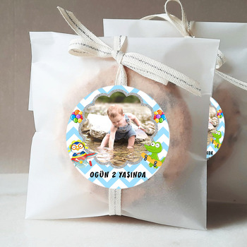 Penguen ile Timsah Temalı Resimli Sticker