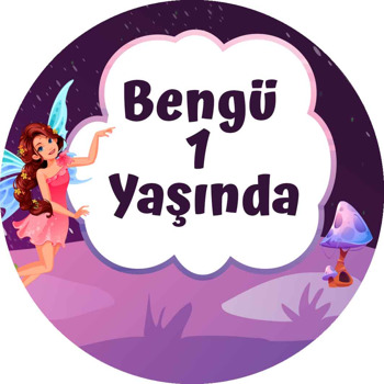 Peri Kızı Temalı Akrilik Daire Magnet