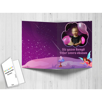 Peri Kızı Temalı Anı Kartı