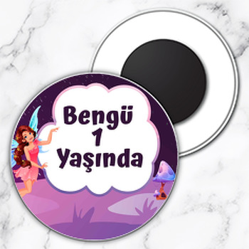 Peri Kızı Temalı Daire Plastik Magnet