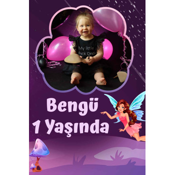 Peri Kızı Temalı Doğum Günü Magnet