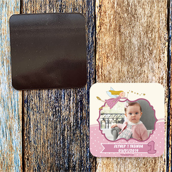 Peri Temalı 1 Yaş Doğum Günü Magnet