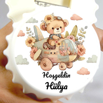 Pilot Kız Ayıcık Temalı Kapak Şekilli Magnet Açacak