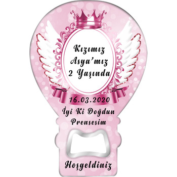 Pink Angel Wings Temalı Balon Magnet Açacak