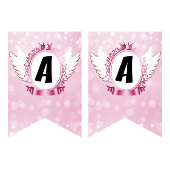 Pink Angel Wings Temalı Flama Banner