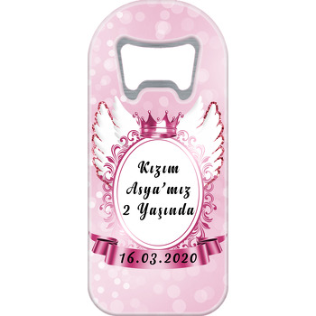 Pink Angel Wings Temalı Uzun Magnet Açacak