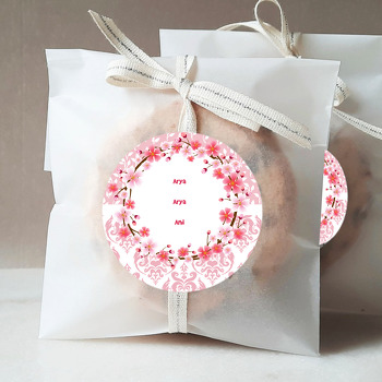Pink Flower Temalı Sticker