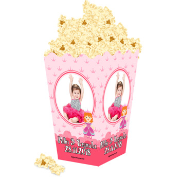 Pink Princes Temalı Popcorn Kutusu