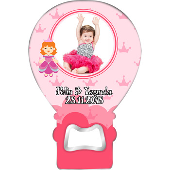 Pink Princess Temalı Balon Magnet Açacak