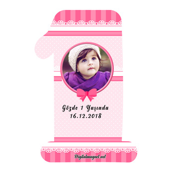 Pink Ribbon Temalı  Doğum Günü Magnet