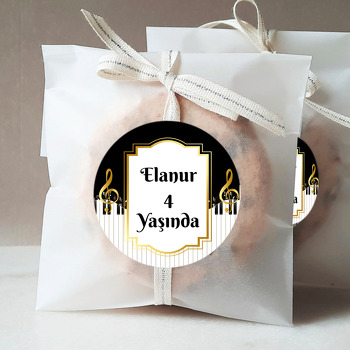 Piyano Temalı Parti Sticker