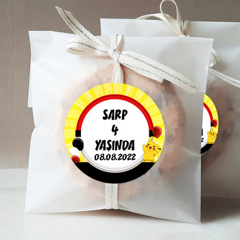 Pokemon Sarı Fon Temalı Sticker