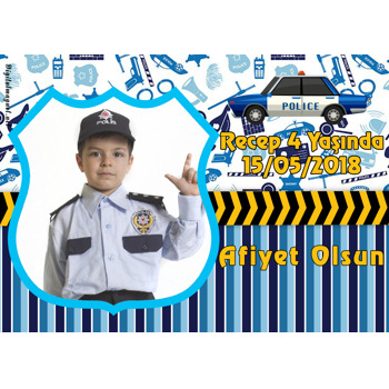 Polis Temalı Doğum Günü Amerikan Servis