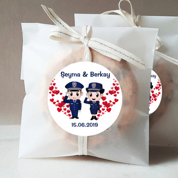 Polis Temalı Doğum Günü Sticker