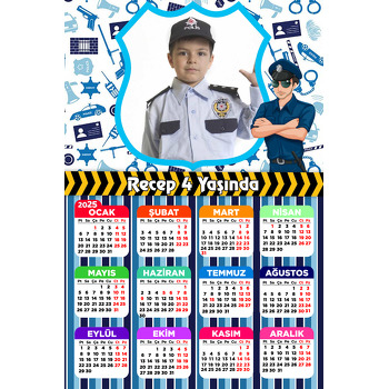 Polis Temalı Takvim Magnet