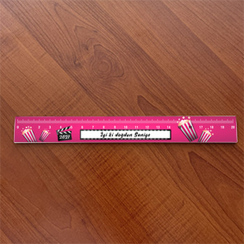 Popcorn Pembe Fon Temalı Hediyelik Cetvel